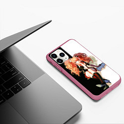 Чехол iPhone 11 Pro матовый Джунко Эношима - Danganronpa, цвет: 3D-малиновый — фото 2