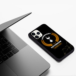 Чехол iPhone 11 Pro матовый Лого Tottenham и надпись legendary football club н, цвет: 3D-черный — фото 2