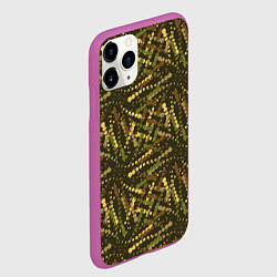 Чехол iPhone 11 Pro матовый Милитари горошек разноцветный, цвет: 3D-фиолетовый — фото 2