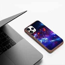 Чехол iPhone 11 Pro матовый Абстрактное космическое пространство, цвет: 3D-коричневый — фото 2