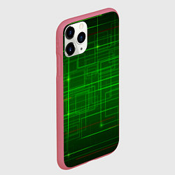 Чехол iPhone 11 Pro матовый Нейросеть - текстура, цвет: 3D-малиновый — фото 2