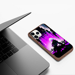 Чехол iPhone 11 Pro матовый Люси из аниме Cyberpunk Edgerunners, цвет: 3D-коричневый — фото 2