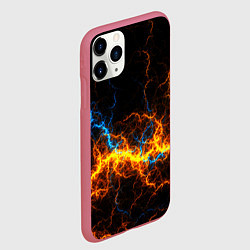 Чехол iPhone 11 Pro матовый Электрический рисунок, цвет: 3D-малиновый — фото 2