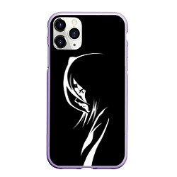 Чехол iPhone 11 Pro матовый Силуэт девушки Кучики Рукия, цвет: 3D-светло-сиреневый
