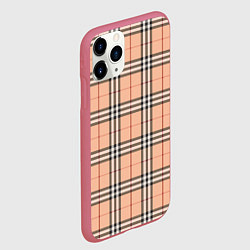 Чехол iPhone 11 Pro матовый Королевский тартан, цвет: 3D-малиновый — фото 2