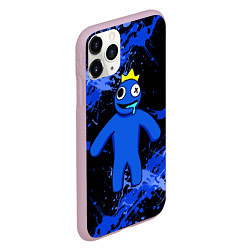 Чехол iPhone 11 Pro матовый Радужные друзья - Синий, цвет: 3D-розовый — фото 2