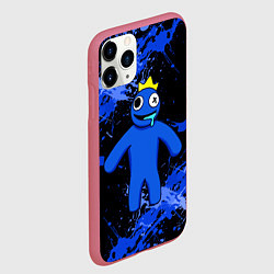 Чехол iPhone 11 Pro матовый Радужные друзья - Синий, цвет: 3D-малиновый — фото 2