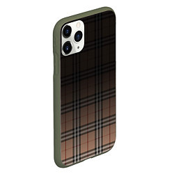 Чехол iPhone 11 Pro матовый Tartan gradient, цвет: 3D-темно-зеленый — фото 2