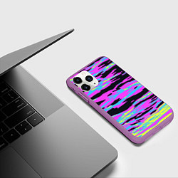 Чехол iPhone 11 Pro матовый Lollipop камуфляж, цвет: 3D-фиолетовый — фото 2