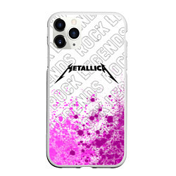 Чехол iPhone 11 Pro матовый Metallica rock legends: символ сверху