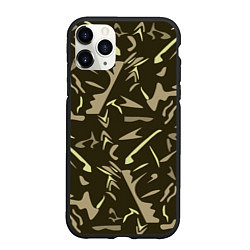 Чехол iPhone 11 Pro матовый Камуфляж абстракт милитари хаки