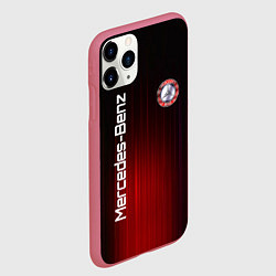 Чехол iPhone 11 Pro матовый Mercedes-Benz art, цвет: 3D-малиновый — фото 2