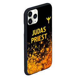 Чехол iPhone 11 Pro матовый Judas Priest - gold gradient: символ сверху, цвет: 3D-черный — фото 2