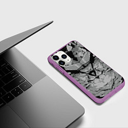 Чехол iPhone 11 Pro матовый Каменный страж, цвет: 3D-фиолетовый — фото 2