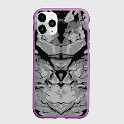 Чехол iPhone 11 Pro матовый Каменный страж, цвет: 3D-фиолетовый