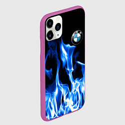 Чехол iPhone 11 Pro матовый BMW fire, цвет: 3D-фиолетовый — фото 2