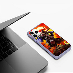 Чехол iPhone 11 Pro матовый Охотник Evil West, цвет: 3D-светло-сиреневый — фото 2