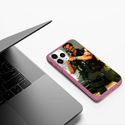 Чехол iPhone 11 Pro матовый Базука Арнольда мем, цвет: 3D-малиновый — фото 2
