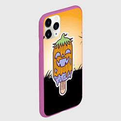 Чехол iPhone 11 Pro матовый Тыквенное мороженое, цвет: 3D-фиолетовый — фото 2