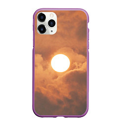Чехол iPhone 11 Pro матовый Бронзовое солнце, цвет: 3D-фиолетовый