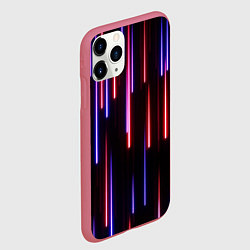 Чехол iPhone 11 Pro матовый Метеоритный дождь, цвет: 3D-малиновый — фото 2