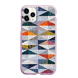 Чехол iPhone 11 Pro матовый Каменный разноцветный паттерн