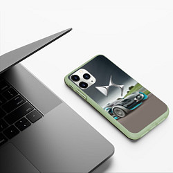 Чехол iPhone 11 Pro матовый Citroen DS Spirit - скоростной режим, цвет: 3D-салатовый — фото 2