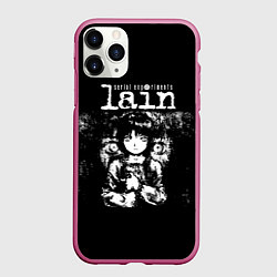 Чехол iPhone 11 Pro матовый Serial Experiments Lain, цвет: 3D-малиновый