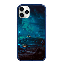 Чехол iPhone 11 Pro матовый Волшебная ночь, цвет: 3D-тёмно-синий