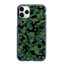 Чехол iPhone 11 Pro матовый Камуфляж WW2 Tropics Verdant, цвет: 3D-серый