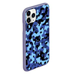 Чехол iPhone 11 Pro матовый Камуфляж Sky Blue, цвет: 3D-серый — фото 2