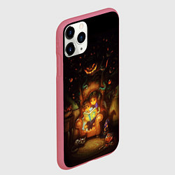 Чехол iPhone 11 Pro матовый Book nightmares, цвет: 3D-малиновый — фото 2