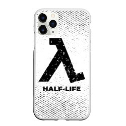 Чехол iPhone 11 Pro матовый Half-Life с потертостями на светлом фоне