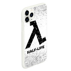 Чехол iPhone 11 Pro матовый Half-Life с потертостями на светлом фоне, цвет: 3D-белый — фото 2