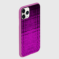 Чехол iPhone 11 Pro матовый Абстрактный мозаичный черно - пурпурный узор, цвет: 3D-фиолетовый — фото 2