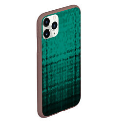 Чехол iPhone 11 Pro матовый Мозаичный узор в черно -зеленых тонах, цвет: 3D-коричневый — фото 2