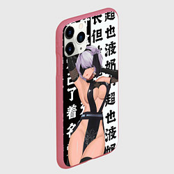 Чехол iPhone 11 Pro матовый 2b в шикарном платье - Nier automata, цвет: 3D-малиновый — фото 2