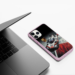 Чехол iPhone 11 Pro матовый Porsche - racing team - motorsport, цвет: 3D-розовый — фото 2