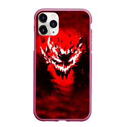 Чехол iPhone 11 Pro матовый SHADOW FIEND PHONK ZXC, цвет: 3D-малиновый