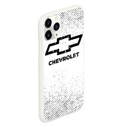Чехол iPhone 11 Pro матовый Chevrolet с потертостями на светлом фоне, цвет: 3D-белый — фото 2