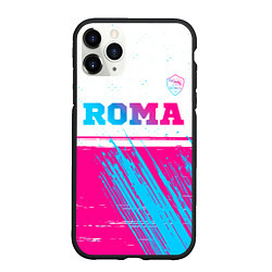 Чехол iPhone 11 Pro матовый Roma neon gradient style: символ сверху