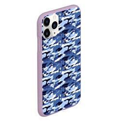 Чехол iPhone 11 Pro матовый Камуфляж Navi Camo, цвет: 3D-сиреневый — фото 2