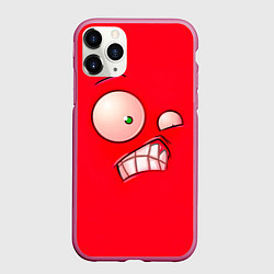 Чехол iPhone 11 Pro матовый Plants vs Zombies - Перчик, цвет: 3D-малиновый
