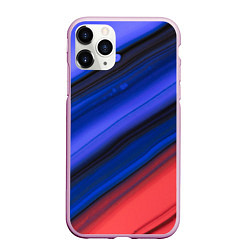 Чехол iPhone 11 Pro матовый Синий и красный песок, цвет: 3D-розовый