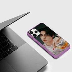 Чехол iPhone 11 Pro матовый Maxident Han, цвет: 3D-фиолетовый — фото 2