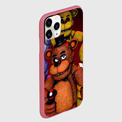 Чехол iPhone 11 Pro матовый Пять ночей Фредди, цвет: 3D-малиновый — фото 2