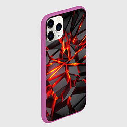 Чехол iPhone 11 Pro матовый Неоновый блеск, цвет: 3D-фиолетовый — фото 2