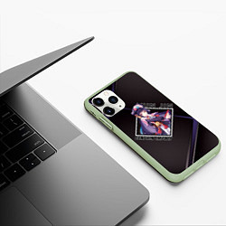 Чехол iPhone 11 Pro матовый Юнь Цзинь в ромбе, цвет: 3D-салатовый — фото 2