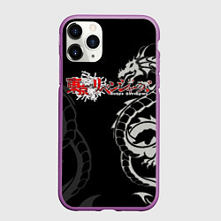 Чехол iPhone 11 Pro матовый Токийские мстители аниме драконы, цвет: 3D-фиолетовый