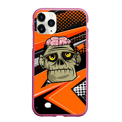 Чехол iPhone 11 Pro матовый Зомби с мозгами